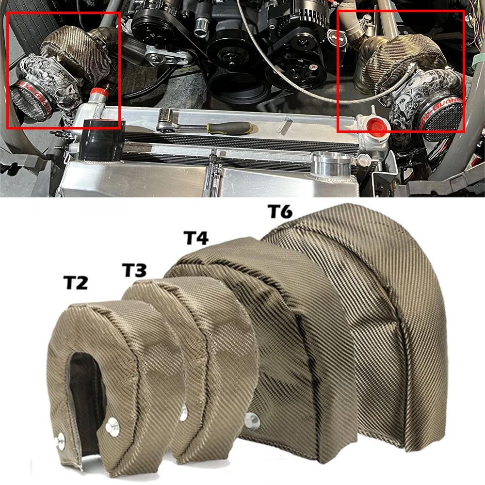 Turbo Heat Shield Blanket Titanium T3 T4 - Auto-Turbolader-Hitzeschutzfolie, Turbolader-Abdeckung, T25 T3 T4 T6