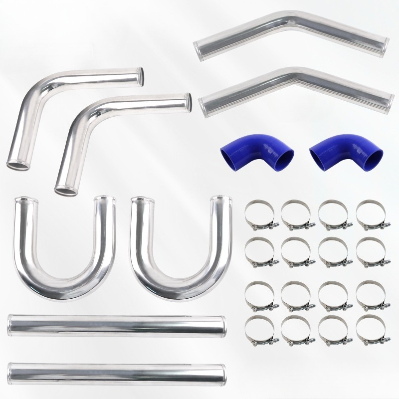 Intercooler Piping Kit Aluminum 2.5 Inch - Retrofit Universal Aluminium 3 Zoll 76mm