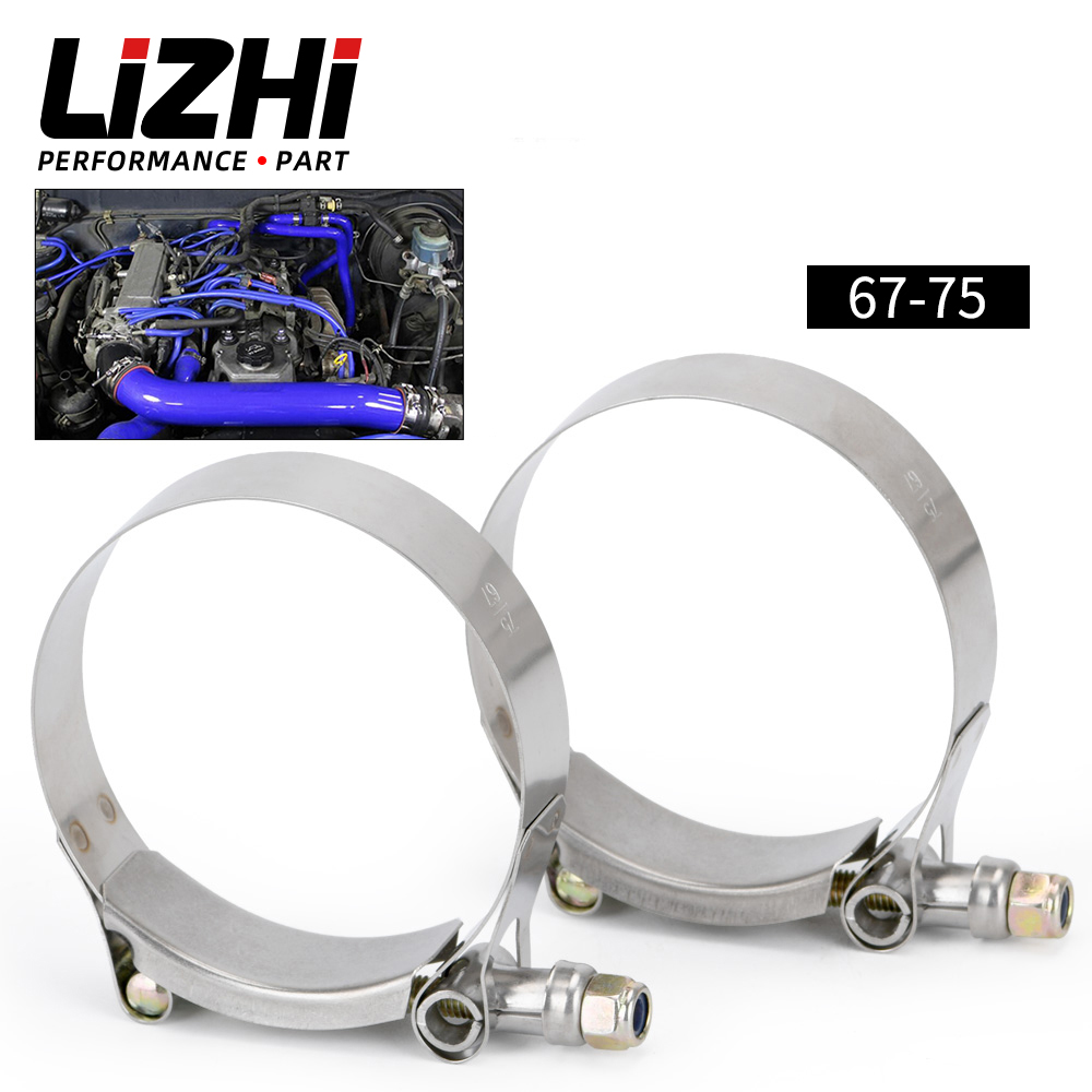 T-Bolt Hose Clamps Stainless Steel Turbo - LIZHI - (2 TEILE/LOS) KLEMMEN 2,5
