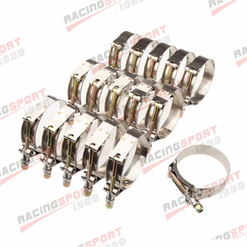 T-Bolt Hose Clamps Stainless Steel Turbo - 16 Stück 1 