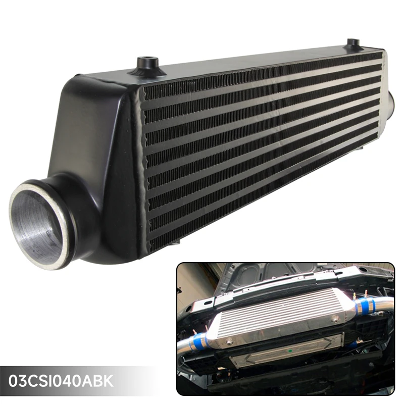 Front Mount Intercooler Universal Bar Plate - Schwarz/Silber Universal Bar&Plate Front Mount Intercooler