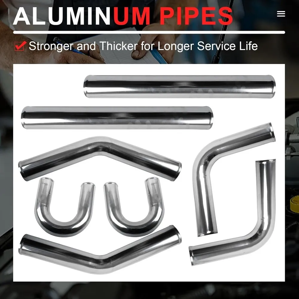 2,5-Zoll-Turbo-Ladeluftkühler- – Intercooler Piping Kit Aluminum 2.5 Inch Bewertung und Preis
