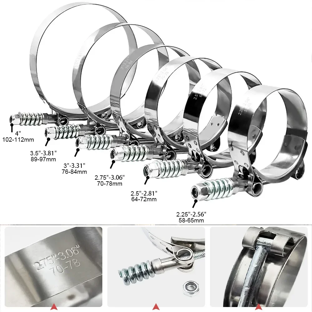 1 Stück universelle T-Bolzen-K – T-Bolt Hose Clamps Stainless Steel Turbo Bewertung und Preis